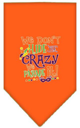 We Don't Hide The Crazy Screen Print Mardi Gras Bandana
