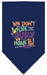 We Don't Hide The Crazy Screen Print Mardi Gras Bandana