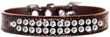 Two Row Clear Jewel Croc Dog Collar Size