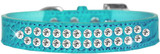 Two Row Clear Jewel Croc Dog Collar Size