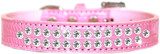Two Row Clear Jewel Croc Dog Collar Size