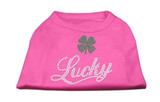 Lucky Rhinestone Shirts Bright Pink