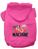 Love Machine Screen Print Dog Hoodie
