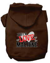 Love Machine Screen Print Dog Hoodie