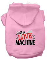 Love Machine Screen Print Dog Hoodie