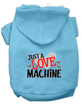 Love Machine Screen Print Dog Hoodie