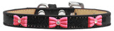 Pink Glitter Bow Widget Dog Collar Ice Cream Size