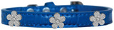 Silver Flower Widget Croc Dog Collar Size