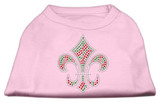 Holiday Fleur De Lis Rhinestone Shirts Light Pink