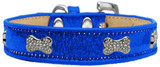 Crystal Bone Dog Collar Ice Cream Size