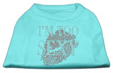 I'm Too Sexy Rhinestone Shirts Aqua