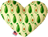 Avocado Paradise Inch Canvas Heart Dog Toy