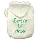 Santa's Lil' Helper Screen Print Pet Hoodies Size