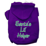 Santa's Lil' Helper Screen Print Pet Hoodies Size
