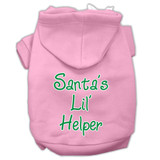 Santa's Lil' Helper Screen Print Pet Hoodies Size
