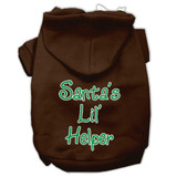 Santa's Lil' Helper Screen Print Pet Hoodies Size
