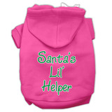 Santa's Lil' Helper Screen Print Pet Hoodies Size