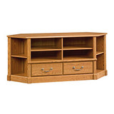 Sauder Orchard Hills Corner Entertainment Credenza, For TV's up to 50", Carolina Oak finish