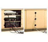 Premier Large Black Flat Panel Plasma / LCD TV Console with Media Storage