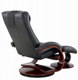 Mac Motion 54-LO3-10-101 Collection Hamar Black Top Grain Leather Oslo Recliner and Ottoman, Merlot