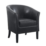 Linon Home Dcor Linon Home Decor Simon Club Chair, 33" x 28.25" x 25.5", Black