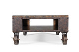 Magnussen T1755 Pinebrook Distressed Natural Pine Wood Rectangular Cocktail Table