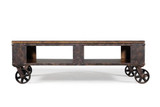 Magnussen T1755 Pinebrook Distressed Natural Pine Wood Rectangular Cocktail Table