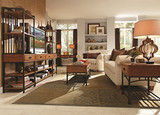 Modern Craftsman Distressed Oak 3Piece Entertainment Center by Home Styles