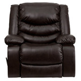 Flash Furniture Plush Brown LeatherSoft Lever Rocker Recliner with Padded Arms