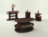 Progressive Furniture Metropolitan Oval Castered Lift-Top Cocktail Coffee Table