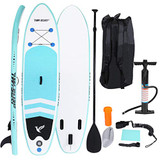 Inflatable Stand Up Paddle Board SUP Comes with High Pressure Pump with Gaug Adjustable Paddle Big Durable Backpack, 10"x30"x6’‘ Wakeboards Surfboard Longboards (Promote Use Same Product, 10'x30 "x6")