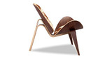 Kardiel Tripod Plywood Modern Lounge Chair, Brown & White Cowhide/Walnut Kardiel Tripod Plywood Modern Lounge Chair, Brown & White Cowhide/Walnut