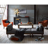 Ink+Ivy Monterey Accent Tables - Wood Side Table - Brown, Modern Style End Tables - 1 Piece Wire Brushed Finish Small Tables For Living Room