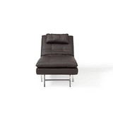 Lifestyle Solutions Relax-A-Lounger Titan Faux Leather Convertible Chaise Lounge in Brown