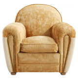 Light Yellow Vintage Velvet Calvin 30.75 Inch Tall Wood Arm Chair Made in India - Style: 7795924