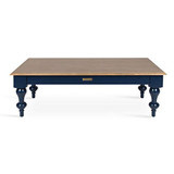 Kate and Laurel Sophia Rustic Wood Top Coffee Table, Navy Blue