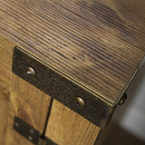 Home Accent Furnishings Tucker 58 Inch Barn Door Fireplace Tv Stand in Barnwood