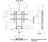 Whisper Ride 1000 Motorized TV Lift for TVs up to 70”, 5-Year Warranty, Danish Engineered for a Thinner Profile, Increased Stability, and Safety. Capacity 145 lbs, Travel Distance 39.4”