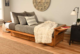 Kodiak Furniture Phoenix Futon With Storage Drawers, Suede Gray