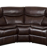 Homelegance 118" Manual Reclining Sectional Sofa, Black