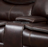 Homelegance 118" Manual Reclining Sectional Sofa, Black