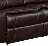 Homelegance 118" Manual Reclining Sectional Sofa, Black