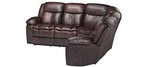 Homelegance 118" Manual Reclining Sectional Sofa, Black
