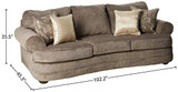 Lane Home Furnishings Kingsley Pewter Sofa, Pewter