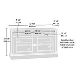 Sauder Carson Forge Panel TV Stand, For TV's up to 47", Coffee Oak Finish