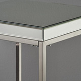 Christopher Knight Home Callia Industrial Mirrored Side Table, Clear / Natural