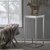 Christopher Knight Home Callia Industrial Mirrored Side Table, Clear / Natural