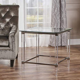 Christopher Knight Home Orianna Acrylic and Tempered Glass Square Side Table, Clear Christopher Knight Home Orianna Acrylic and Tempered Glass Square Side Table, Clear
