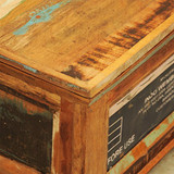 Festnight Vintage Storage Cabinet Box Reclaimed Wood Coffee Table Tea End Table Pure Handmade for Home Office Living Room Furniture