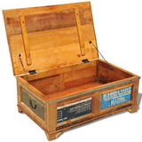Festnight Vintage Storage Cabinet Box Reclaimed Wood Coffee Table Tea End Table Pure Handmade for Home Office Living Room Furniture